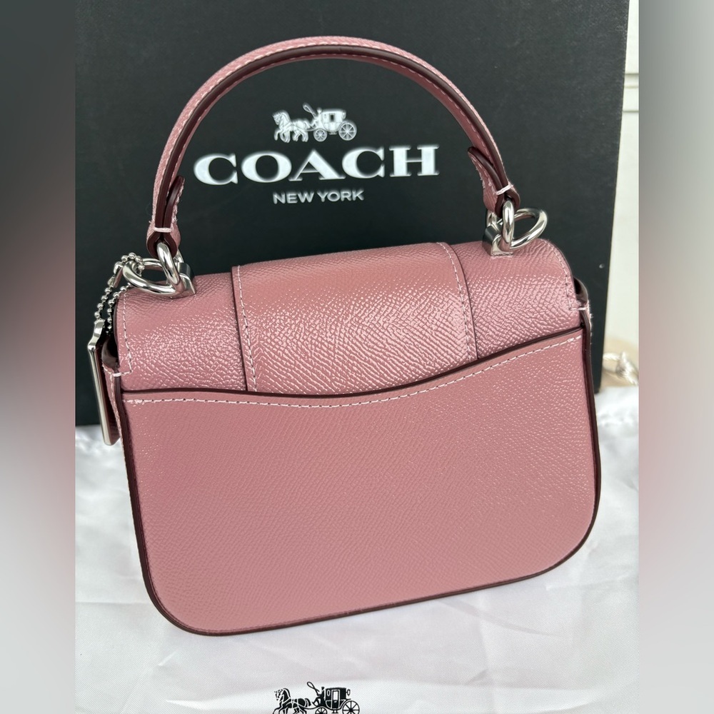 Coach Lysa Top Handle Silver/Dusty Rose - Picture 5 of 11